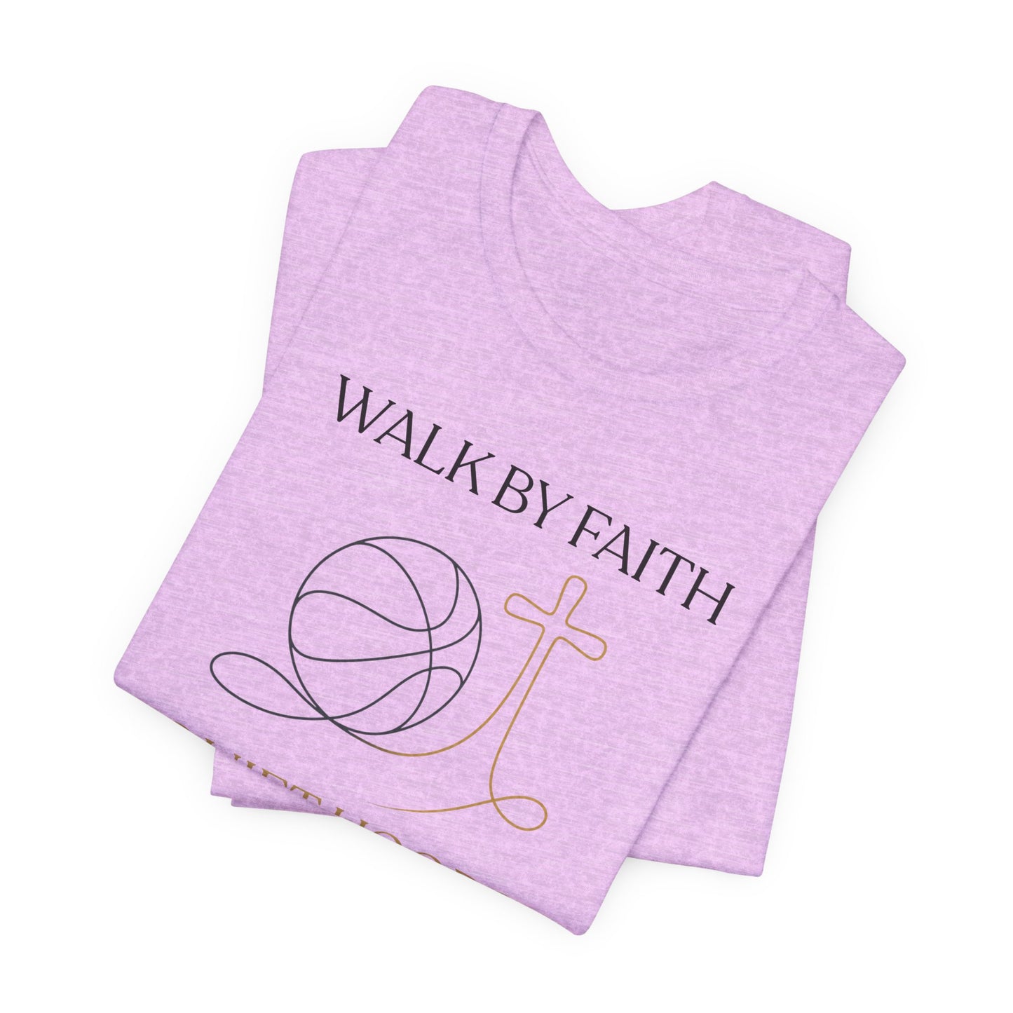 Walk by Faith Quiet Hoops Basketball T-Shirt | Spiritual Tee | Perfect Gift for Hoopers