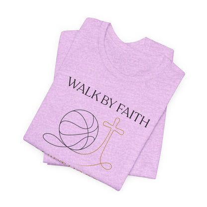 Walk by Faith Quiet Hoops Basketball T-Shirt | Spiritual Tee | Perfect Gift for Hoopers