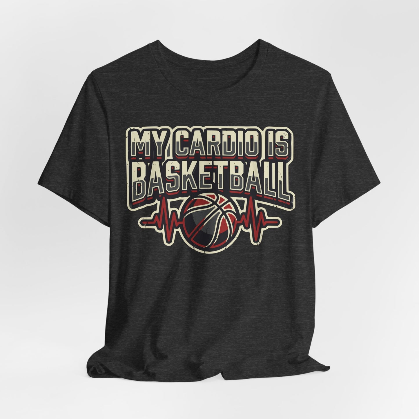 My Cardio is Basketball T-Shirt | Herzschlag Hooper Tee | Geschenk für Spieler