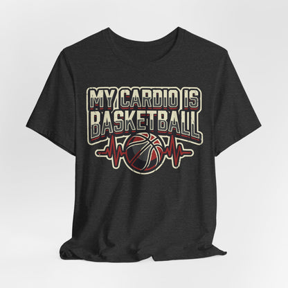 My Cardio is Basketball Heartbeat T-Shirt | Funny Hooper Tee | Gift for Players