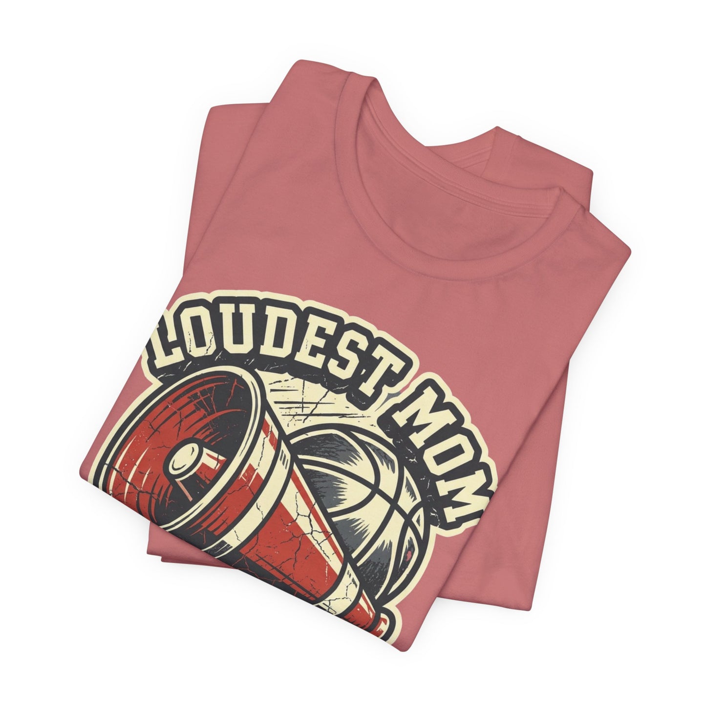 Loudest Mom in the Gym Basketball T-Shirt | Megaphon Tee | Perfektes Geschenk
