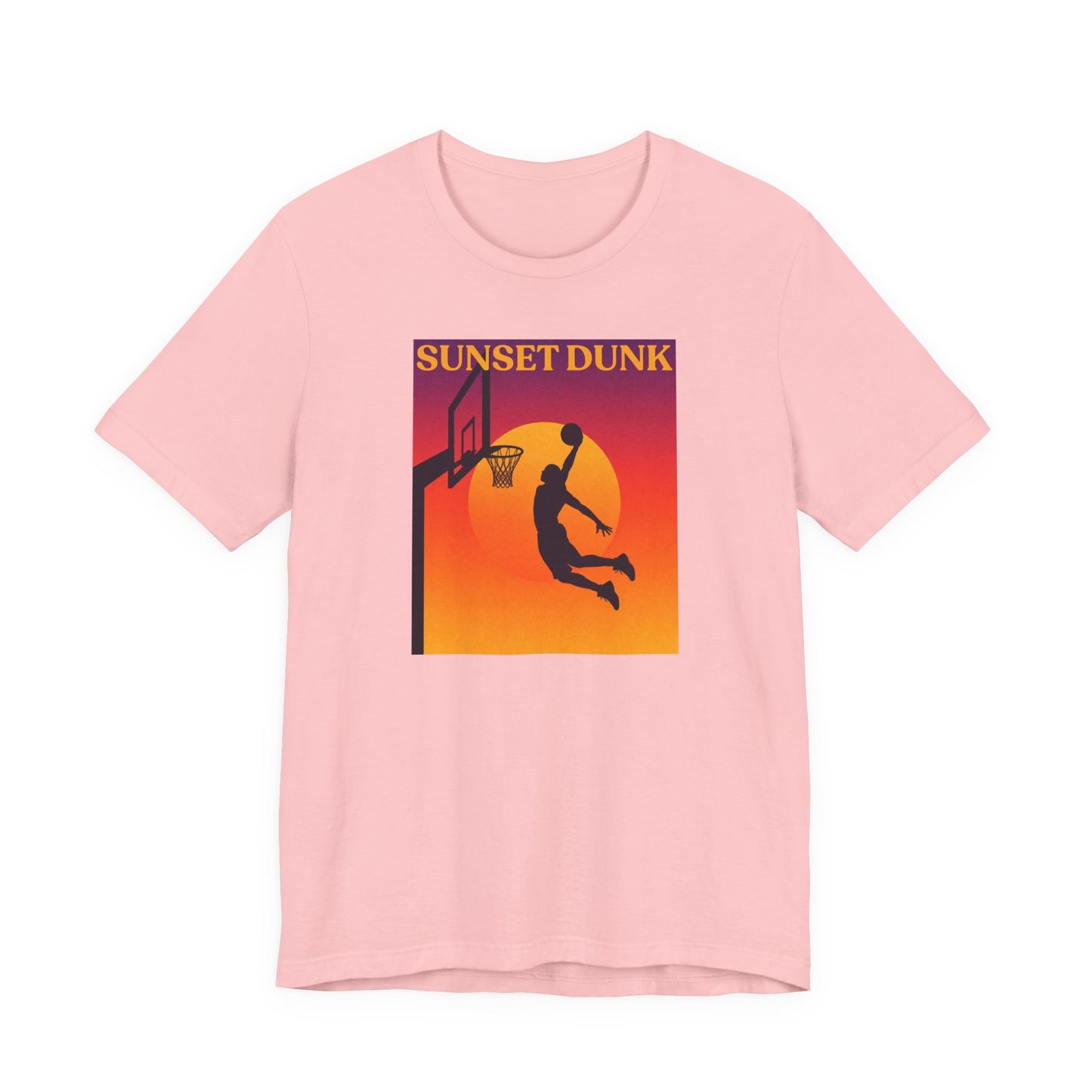 Sunset Dunk Basketball T-Shirt | Retro Silhouette Tee | Geschenk für Hooper
