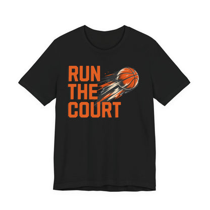 Run The Court Basketball T-Shirt | Motion Hooper Tee | Perfect Gift for Players