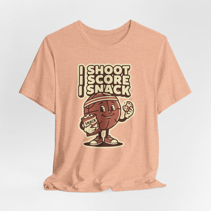 I Shoot I Score I Snack Basketball T-Shirt | Funny Hooper Tee | Gift for Ballers