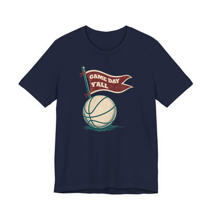 Game Day Y'all Basketball T-Shirt | Vintage Flag Tee | Perfect Gift for Hoopers