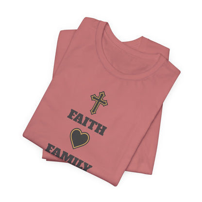 Faith Family Basketball T-Shirt | Inspirational Hooper Tee | Perfect Gift for Players