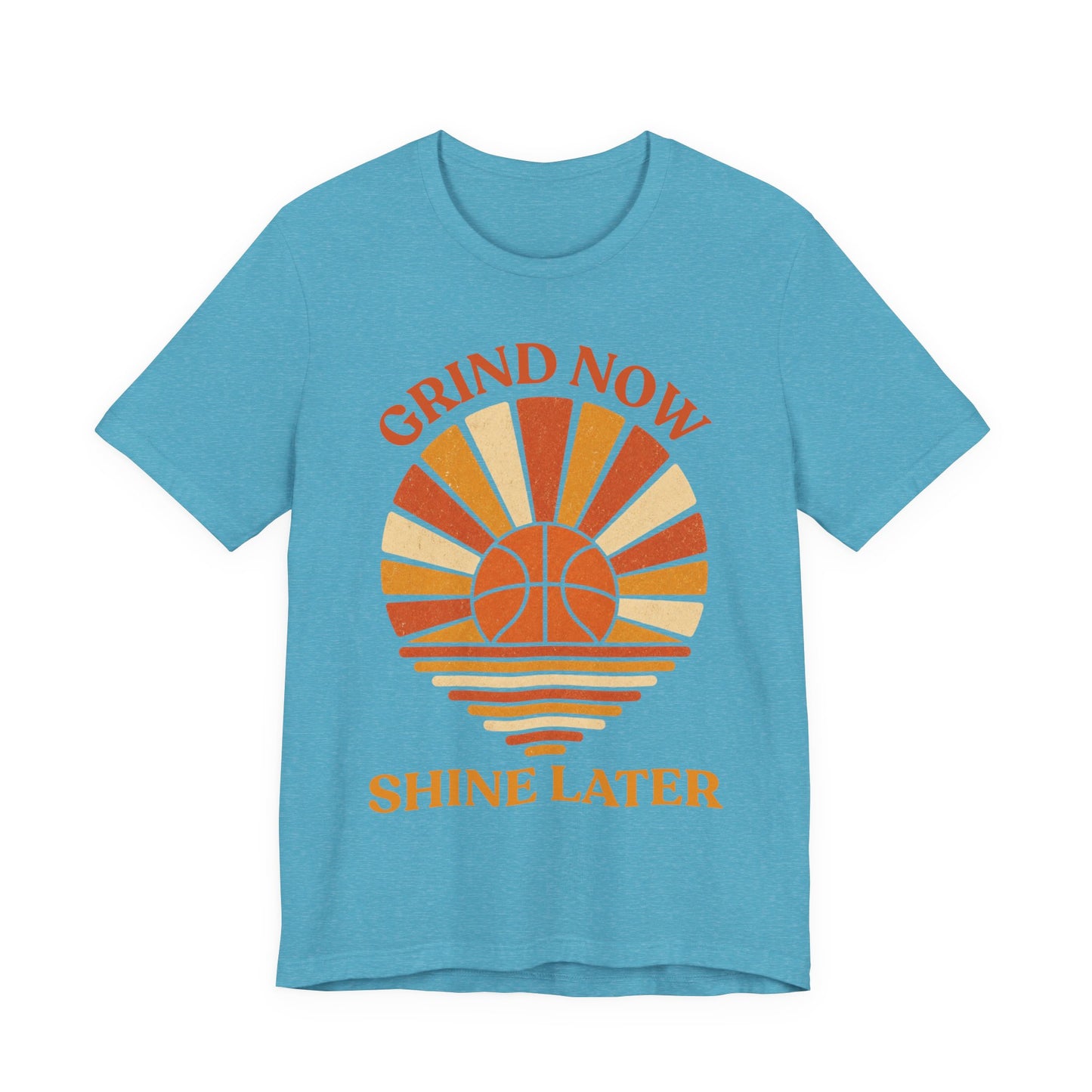 Grind Now Shine Later Basketball T-Shirt | Motivations Tee | Geschenk für Baller