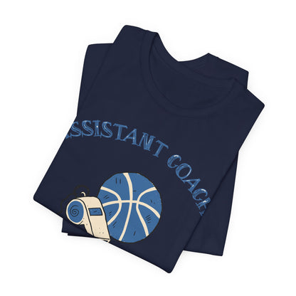Assistant Coach Basketball T-Shirt | Whistle & Ball Tee | Perfect Coach Gift