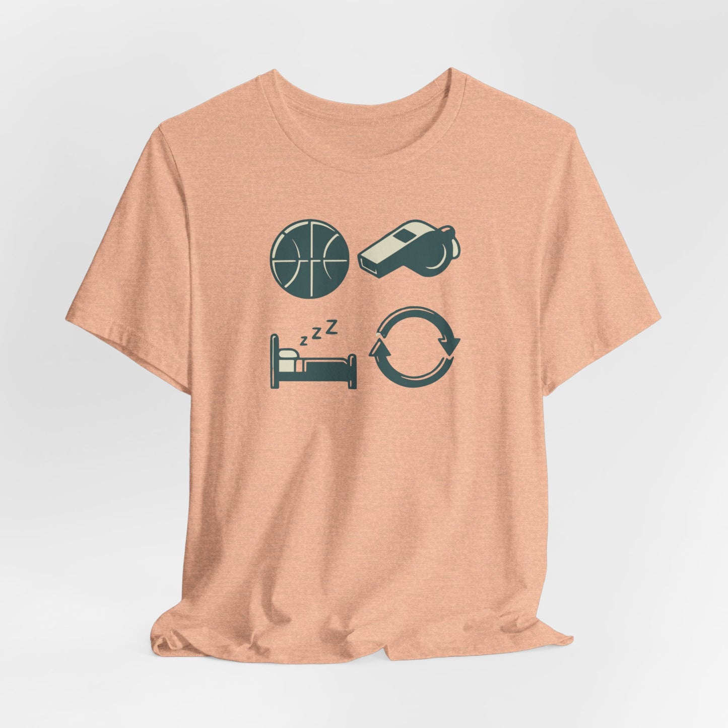 Coach Sleep Repeat Basketball T-Shirt | Hooper's Cycle Tee | Perfect Gift