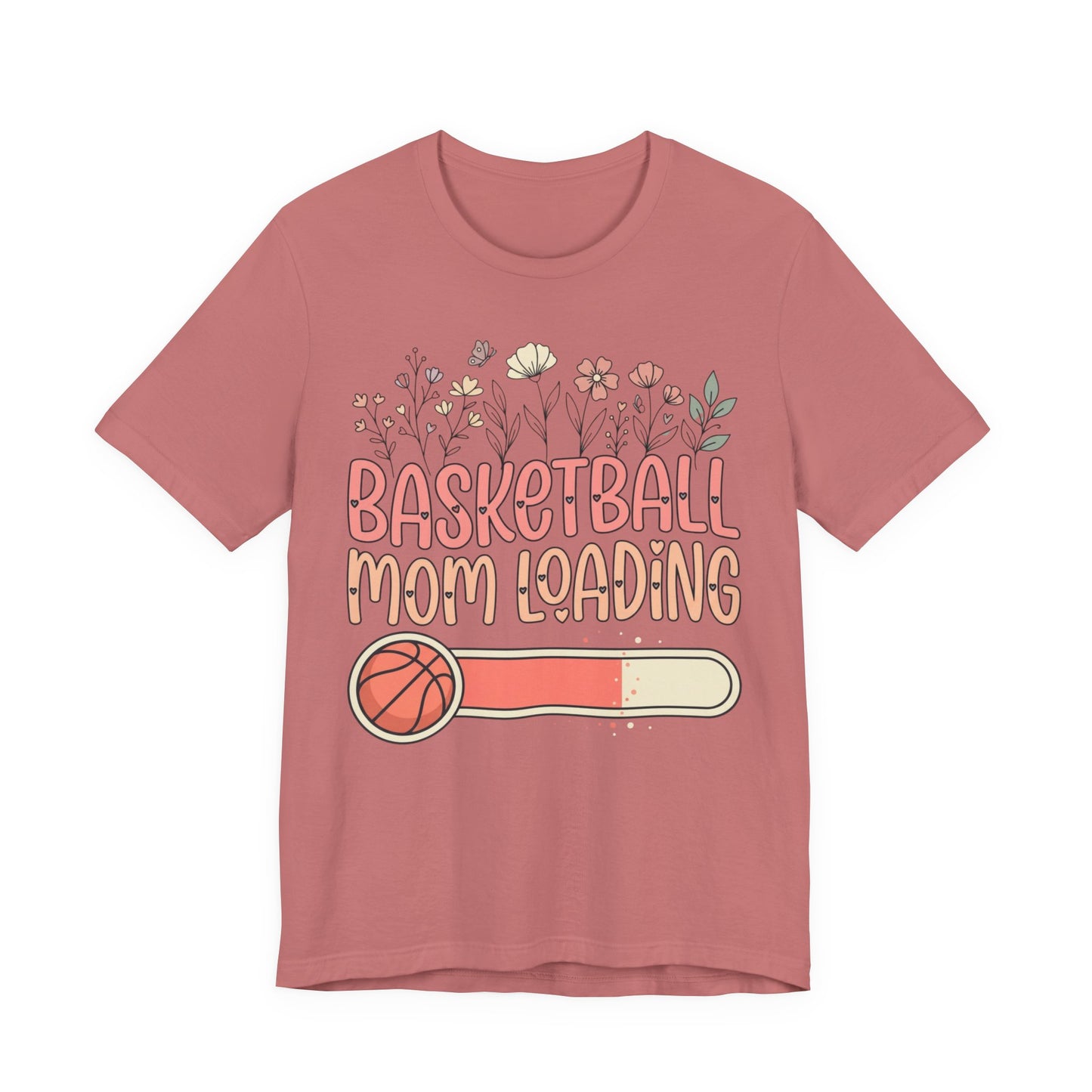 Basketball Mom Loading Floral T-Shirt | Mom Life Tee | Perfektes Geschenk für Hooper-Mütter