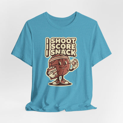 I Shoot I Score I Snack Basketball T-Shirt | Funny Hooper Tee | Gift for Ballers