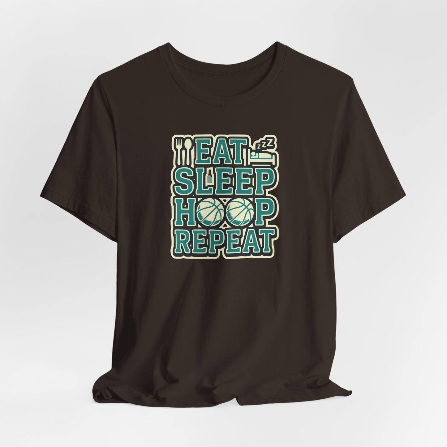 Eat Sleep Hoop Repeat Basketball T-Shirt | Witziger Hooper Tee | Perfektes Geschenk