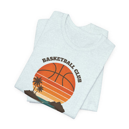 Retro Basketball Club Sunset T-Shirt | Vintage Hoops Tee | Perfect Gift
