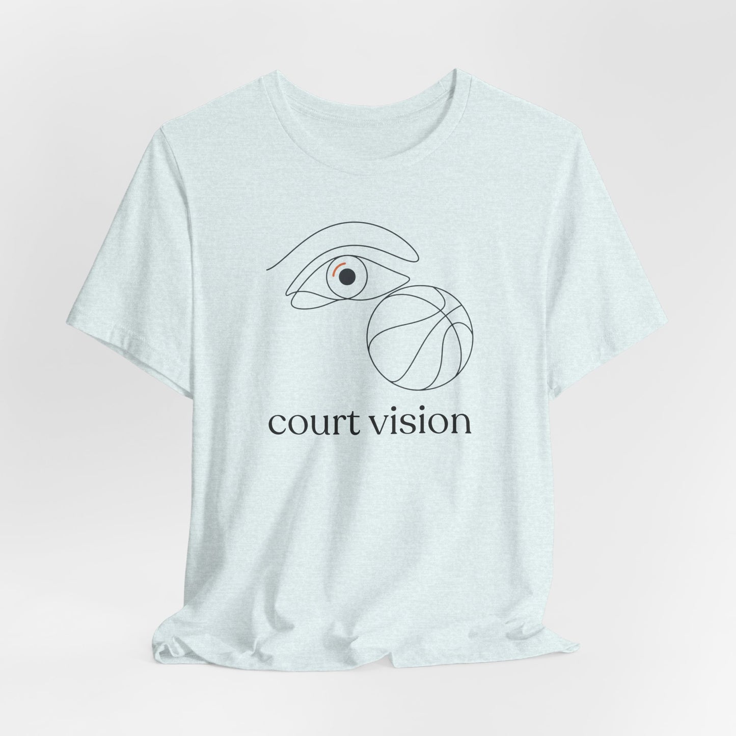 Court Vision Basketball T-Shirt | Minimalist Hooper Tee | Perfect Gift for Players