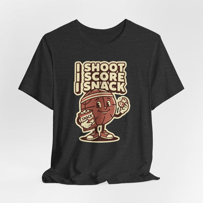 I Shoot I Score I Snack Basketball T-Shirt | Funny Hooper Tee | Gift for Ballers
