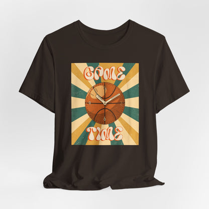 Game Time Basketball Clock T-Shirt | Retro Hooper Tee | Perfect Gift for Ball Players
