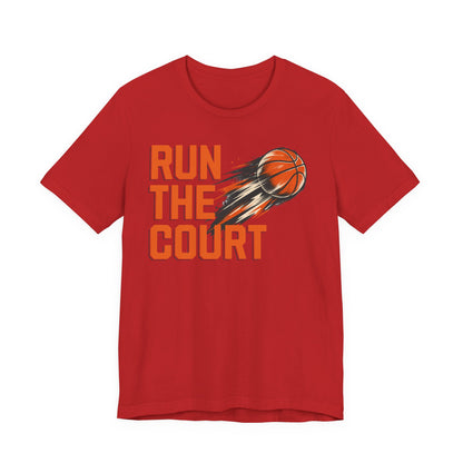 Run The Court Basketball T-Shirt | Motion Hooper Tee | Perfect Gift for Players