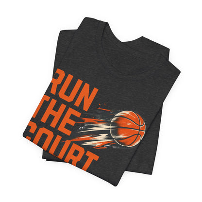 Run The Court Basketball T-Shirt | Motion Hooper Tee | Perfect Gift for Players