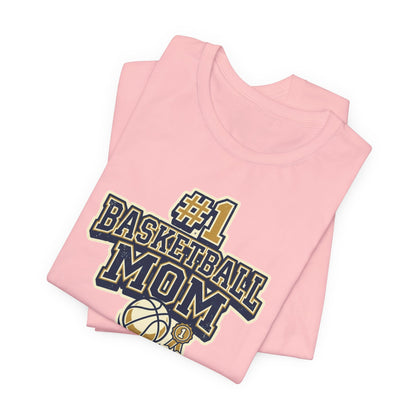 #1 Basketball Mom Tee | Navy & Gold Award Graphic | Perfect Gift for Hooper Parents