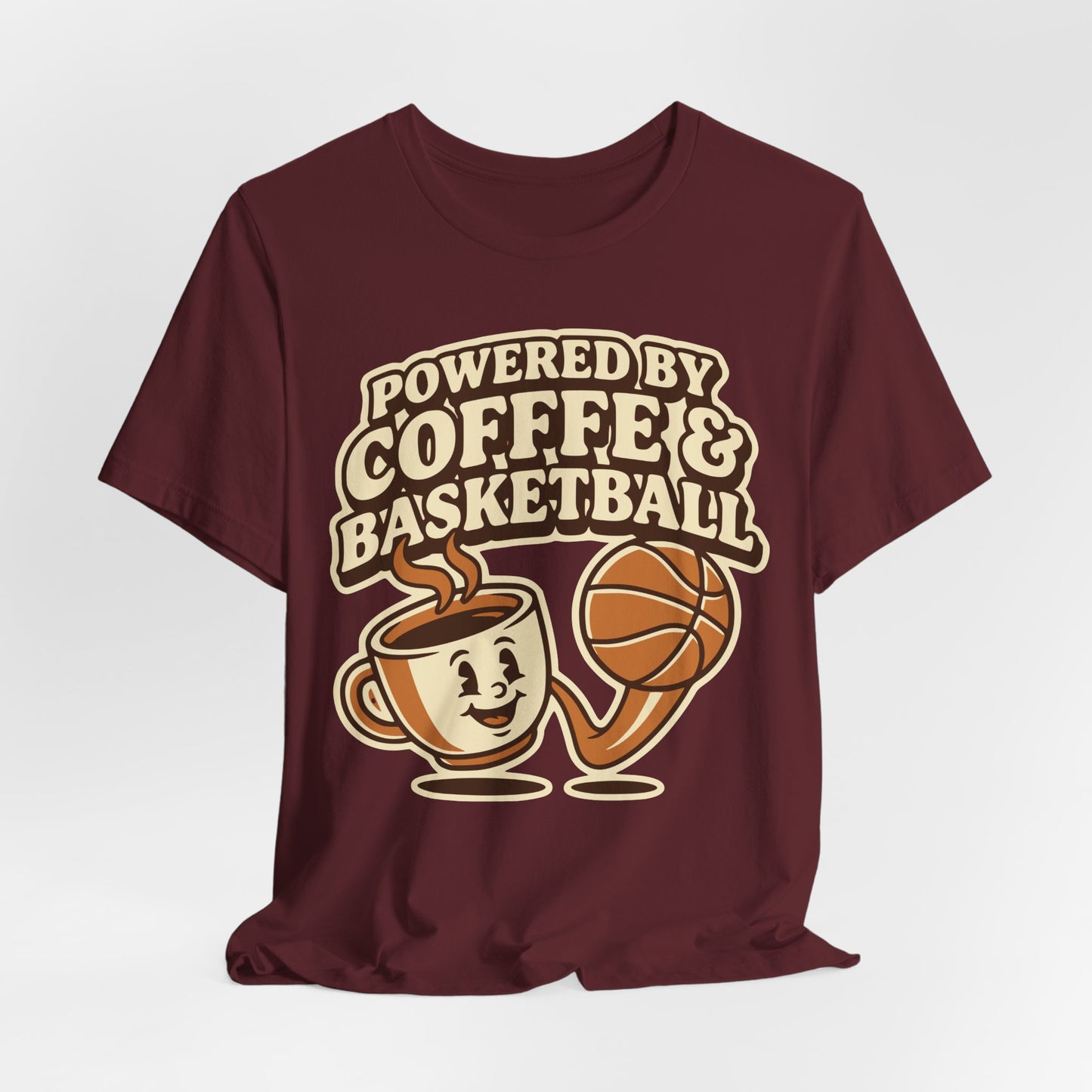 Powered by Coffee & Basketball T-Shirt | Witziger Hooper Tee | Perfektes Geschenk