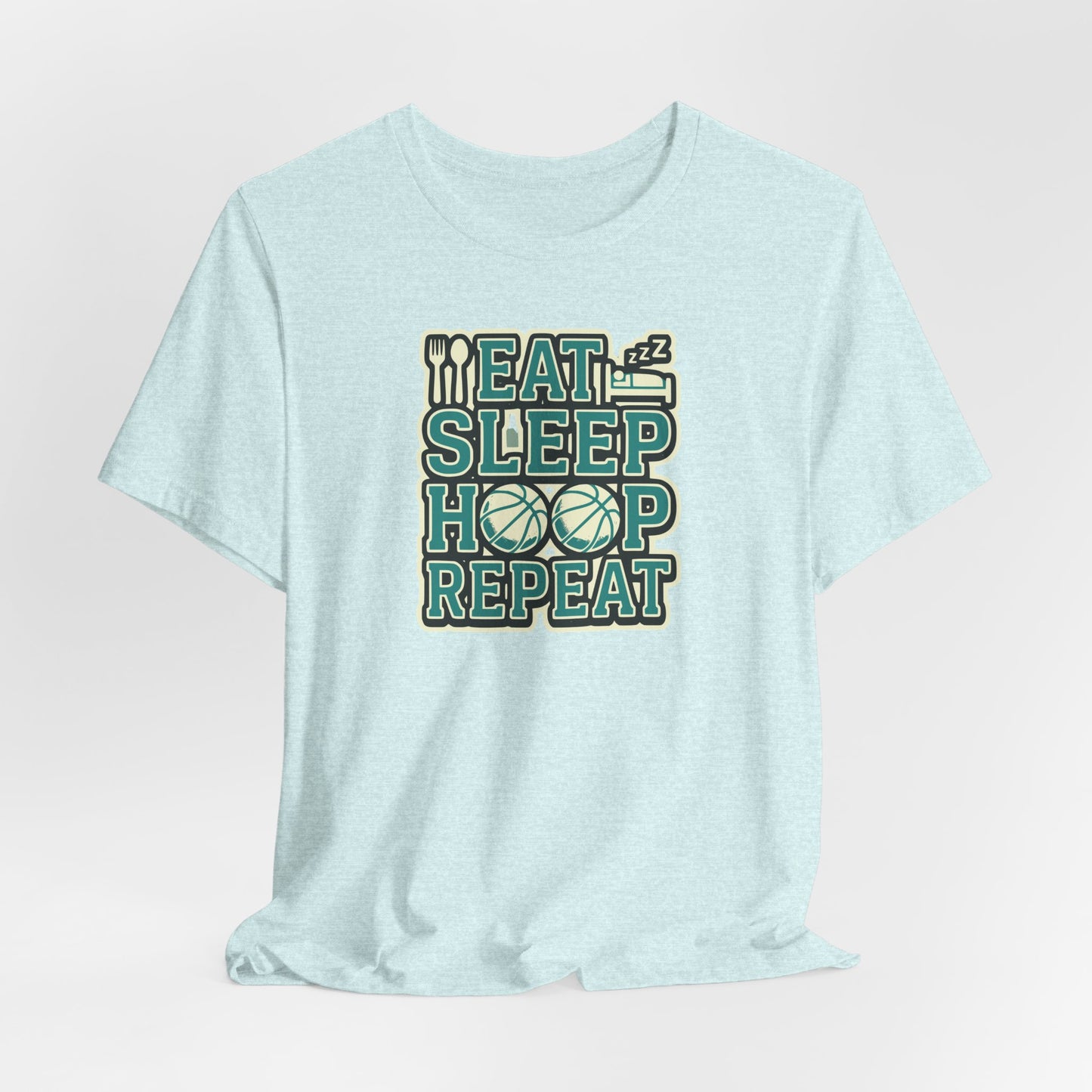 Eat Sleep Hoop Repeat Basketball T-Shirt | Witziger Hooper Tee | Perfektes Geschenk