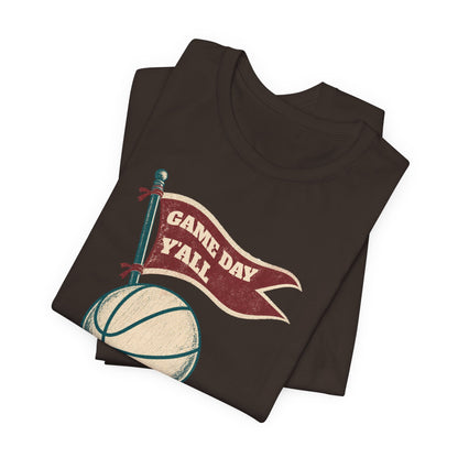 Game Day Y'all Basketball T-Shirt | Vintage Flag Tee | Perfect Gift for Hoopers