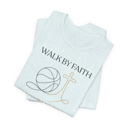 Walk by Faith Quiet Hoops Basketball T-Shirt | Spiritual Tee | Perfect Gift for Hoopers
