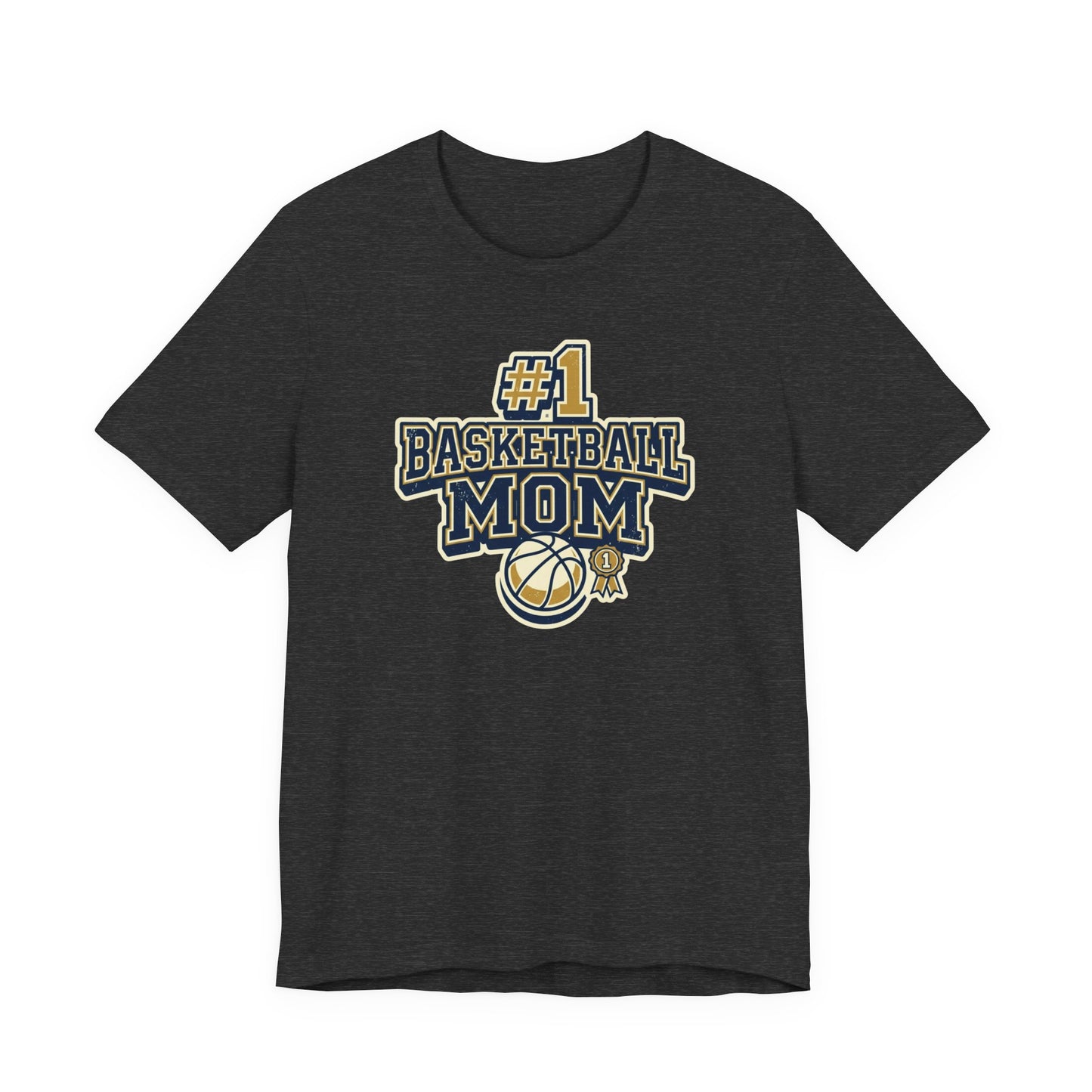 #1 Basketball Mom T-Shirt | Navy & Gold Award Grafik | Perfektes Geschenk