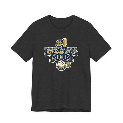 #1 Basketball Mom Tee | Navy & Gold Award Graphic | Perfect Gift for Hooper Parents