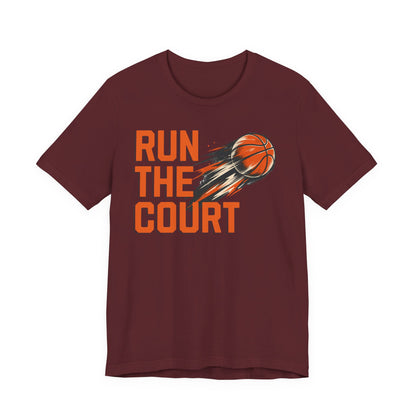 Run The Court Basketball T-Shirt | Motion Hooper Tee | Perfect Gift for Players