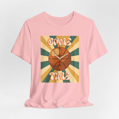 Game Time Basketball Clock T-Shirt | Retro Hooper Tee | Perfect Gift for Ball Players