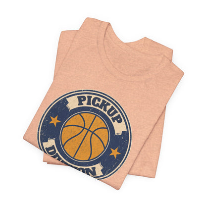 Pickup Division Retro Basketball T-Shirt | Vintage Badge Tee | Perfect Gift for Hoopers