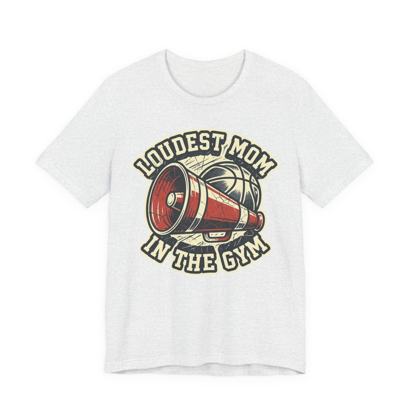 Loudest Mom in the Gym Basketball T-Shirt | Megaphon Tee | Perfektes Geschenk