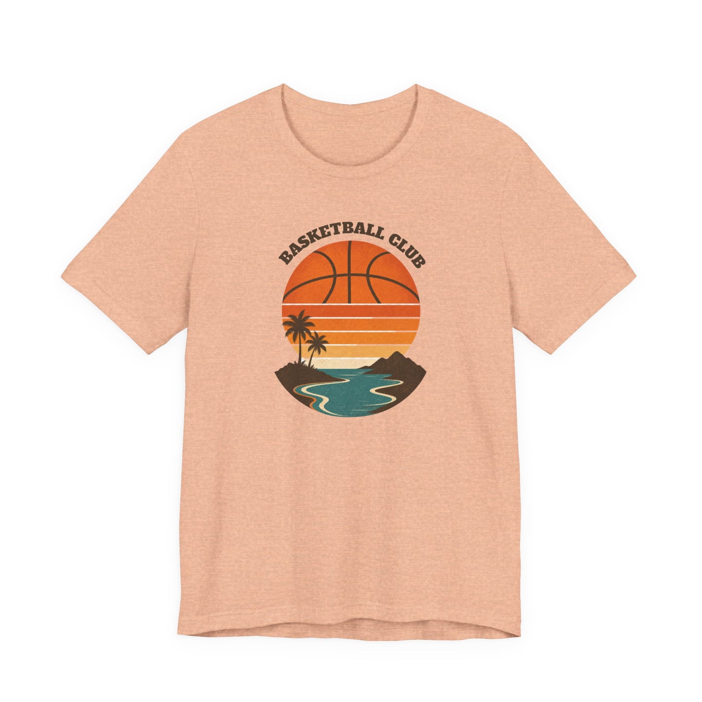 Retro Basketball Club Sunset T-Shirt | Vintage Hoops Tee | Perfect Gift