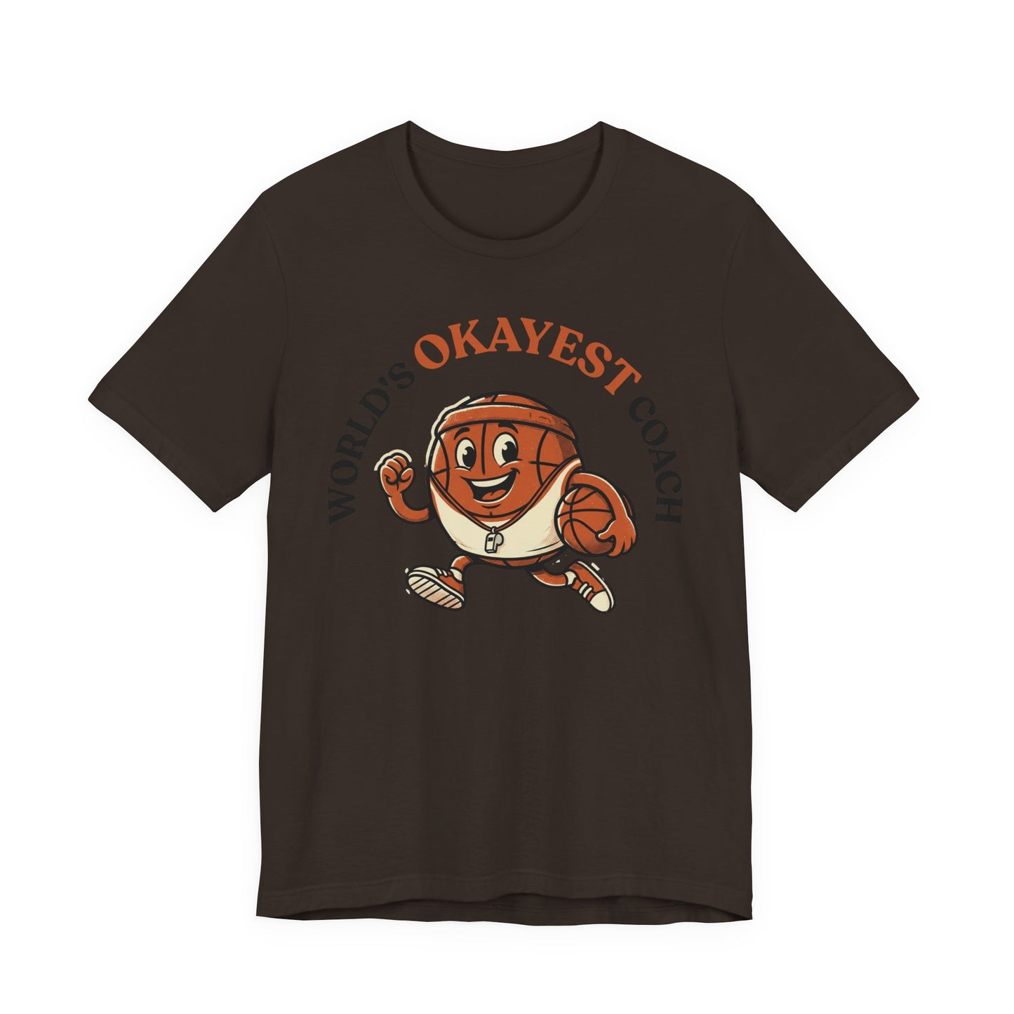 World's Okayest Coach Basketball T-Shirt | Funny Hooper Tee | Gift for Coaches